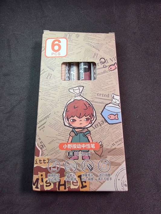 New Hirono Pop Mart pen box set of 6